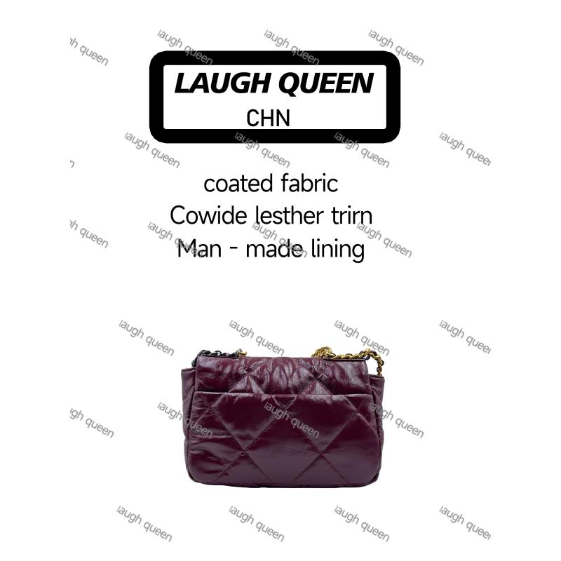 Laugh Queen手工打造女士包手拎斜跨10106-1红色油蜡皮26cm  19