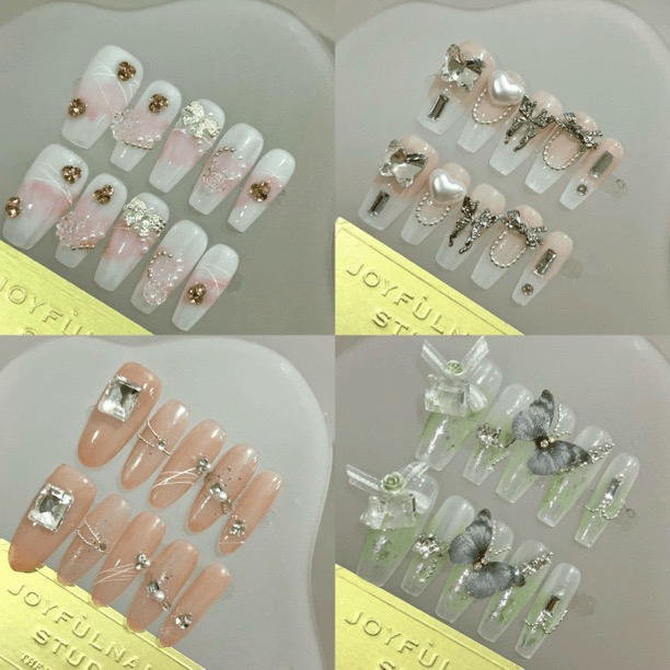 过款链接二 纯手工穿戴甲高级感美甲贴片