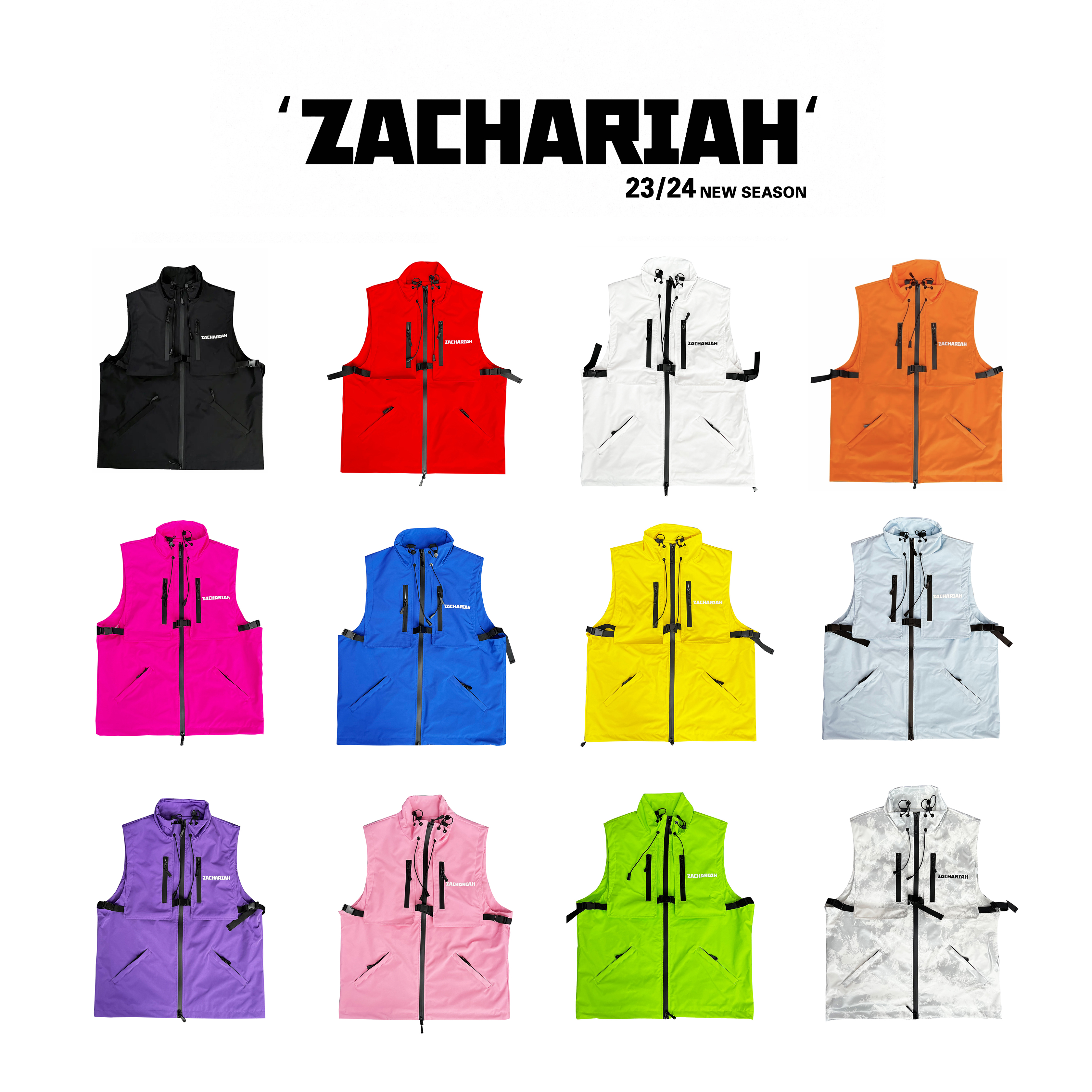 ZACHARIAH23/24机能风滑雪马甲背心外套3L防水战术坎肩滑雪服套装