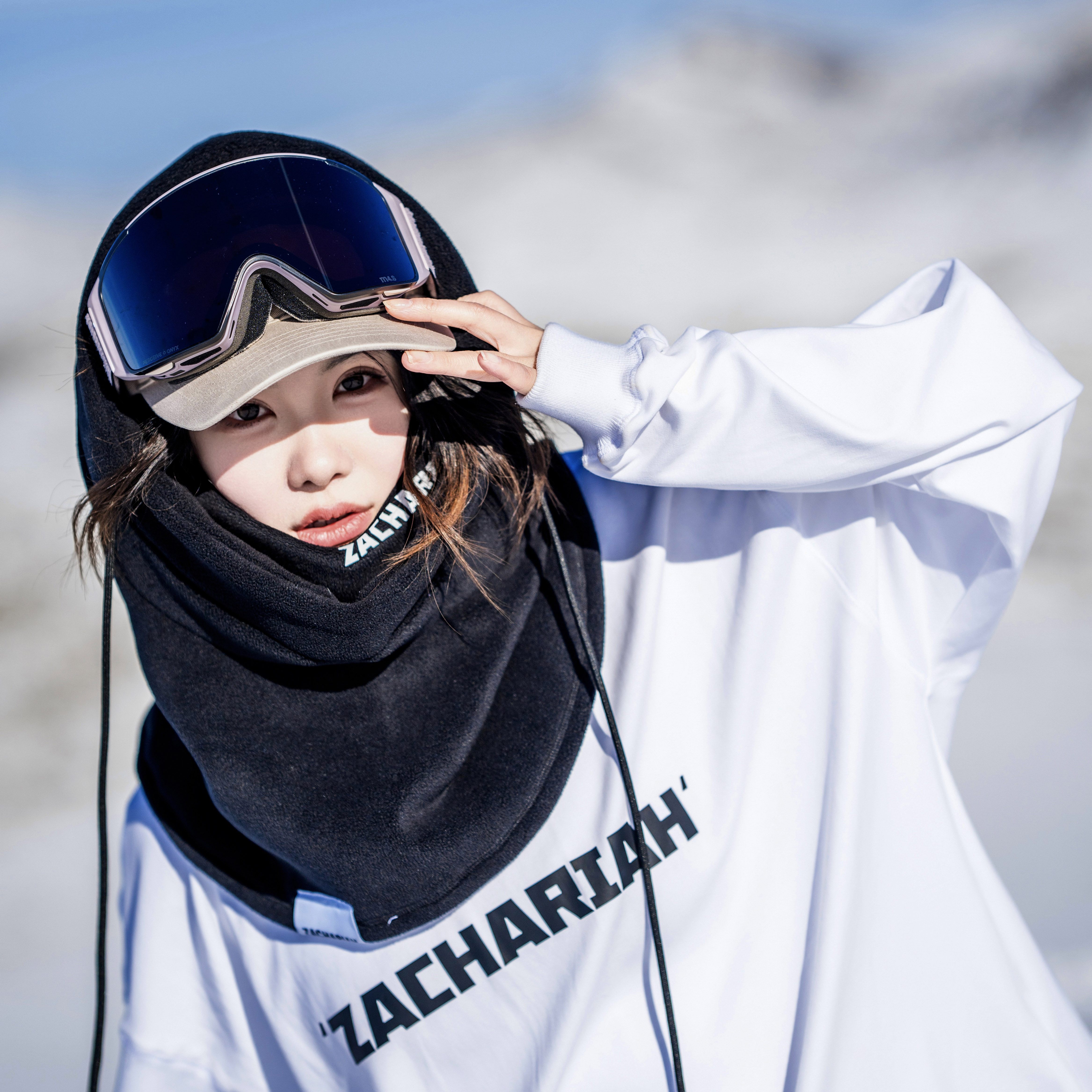 ZACHARIAH【奥粒绒风雪帽】滑雪保暖加大可套雪盔款白护脸护脖锁温