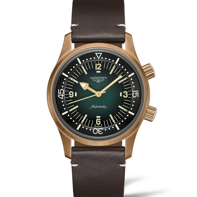 99新 Longines/浪琴 宏奢汇/复古1832/蛙人774青铜/表径42/全套