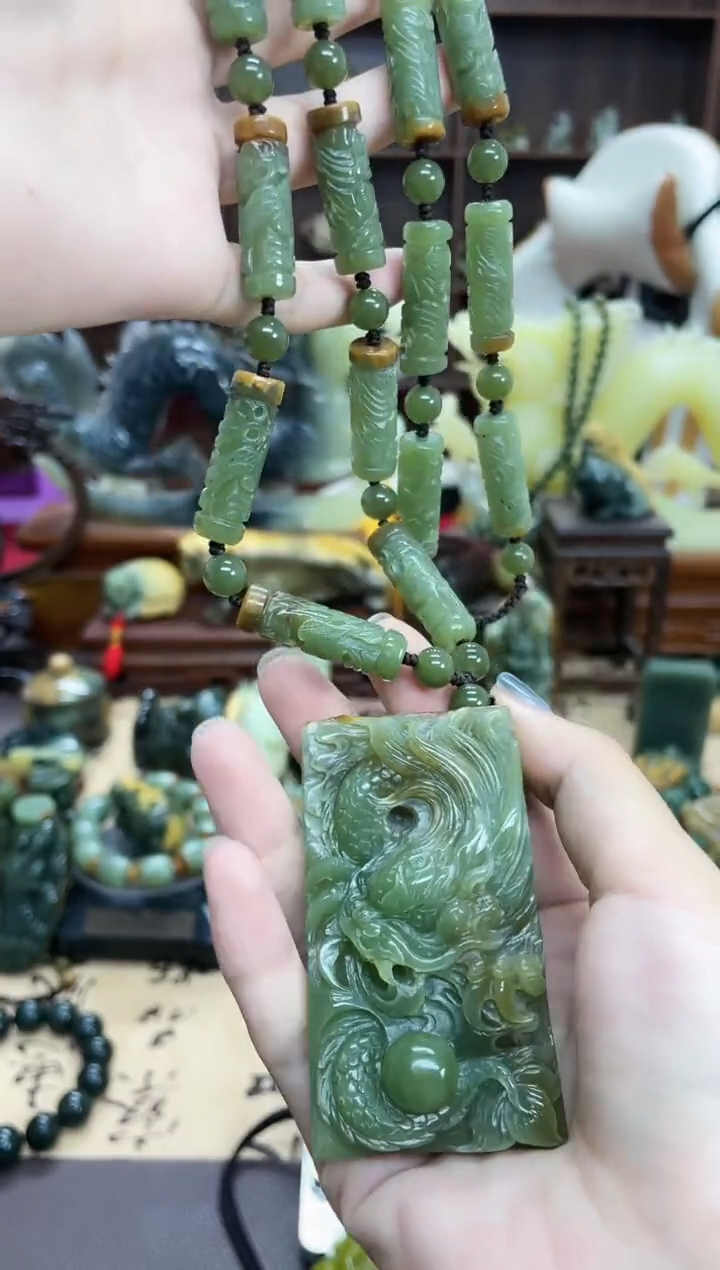 【闪购商品】岫岩河磨玉（透闪石质玉）颈饰未镶嵌吊坠
