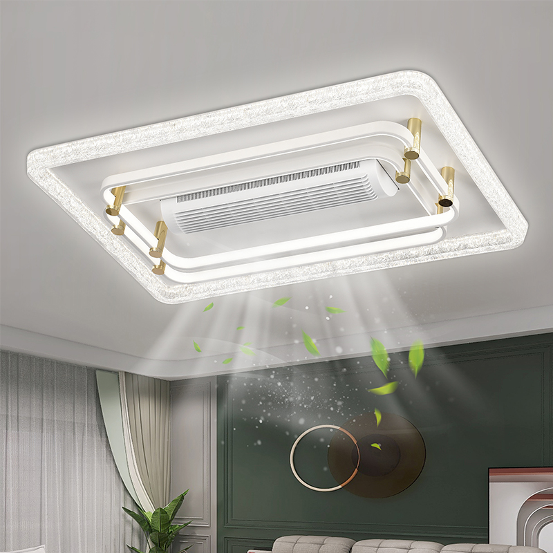 【晴姐灯饰】无叶风扇灯客厅吸顶灯简约现代中式卧室客房空调一体灯