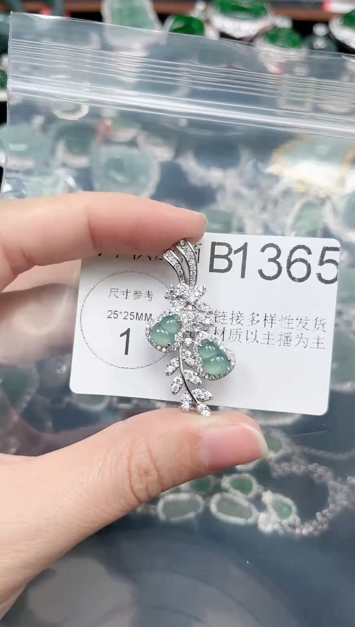 【闪购商品】翡翠颈饰未镶嵌赠皮绳1365