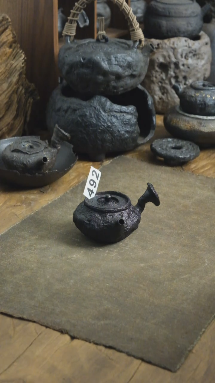 【闪购商品】紫砂492纯手工可明火侧把壶