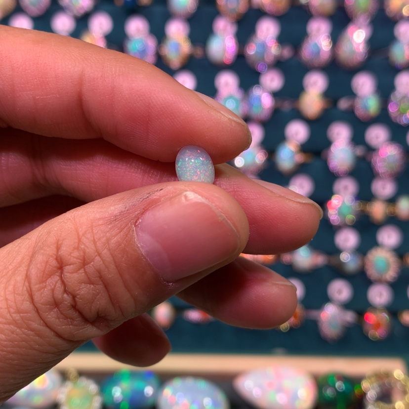 【闪购商品】欧泊裸石定制不退不换银S925镶嵌面**?