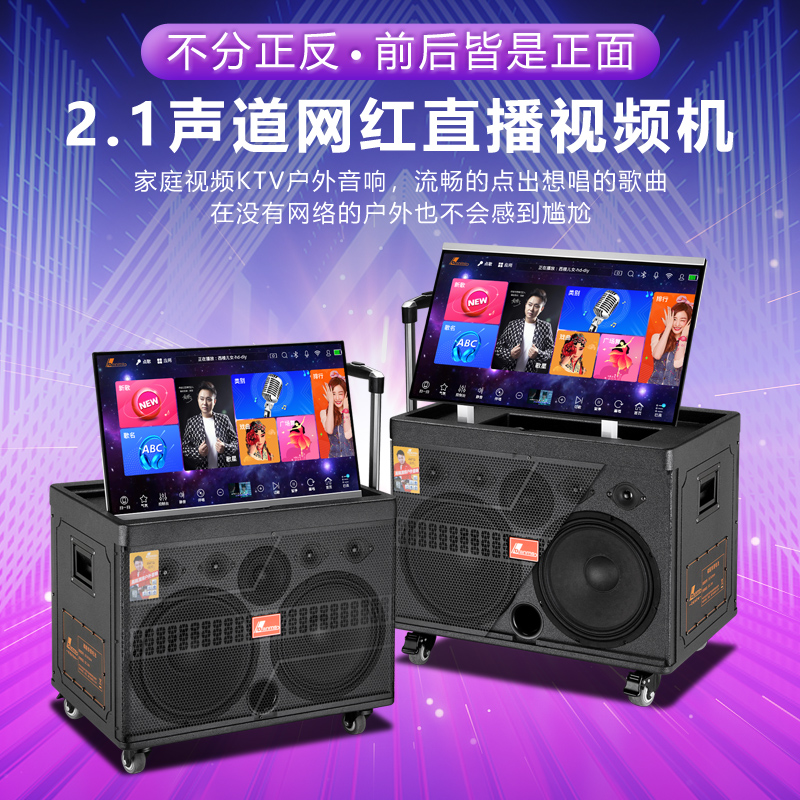 Danms/丹唛仕24寸高清大屏户外唱歌一体机语音便携式广场舞音响