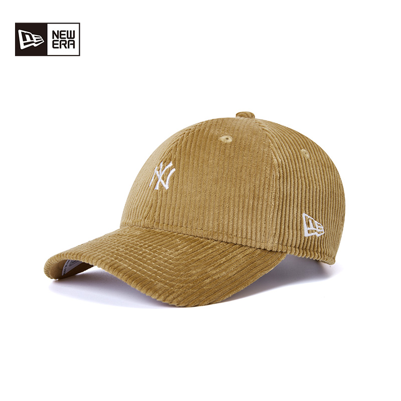 NEW ERA纽亦华秋冬百搭时尚刺绣灯芯绒棒球帽NY鸭舌帽男女潮流