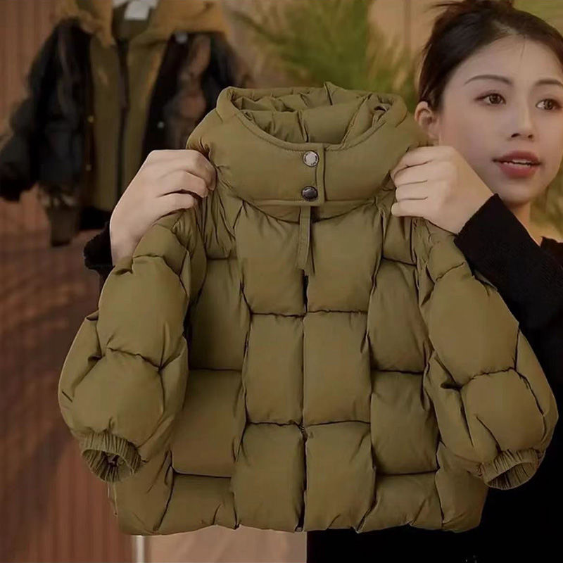 波司澄户外羽绒棉服连帽棉衣新款韩系冬装中小加厚棉袄外