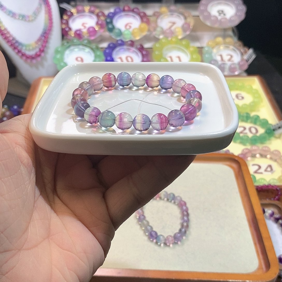 水晶手链未镶嵌l**^萤石