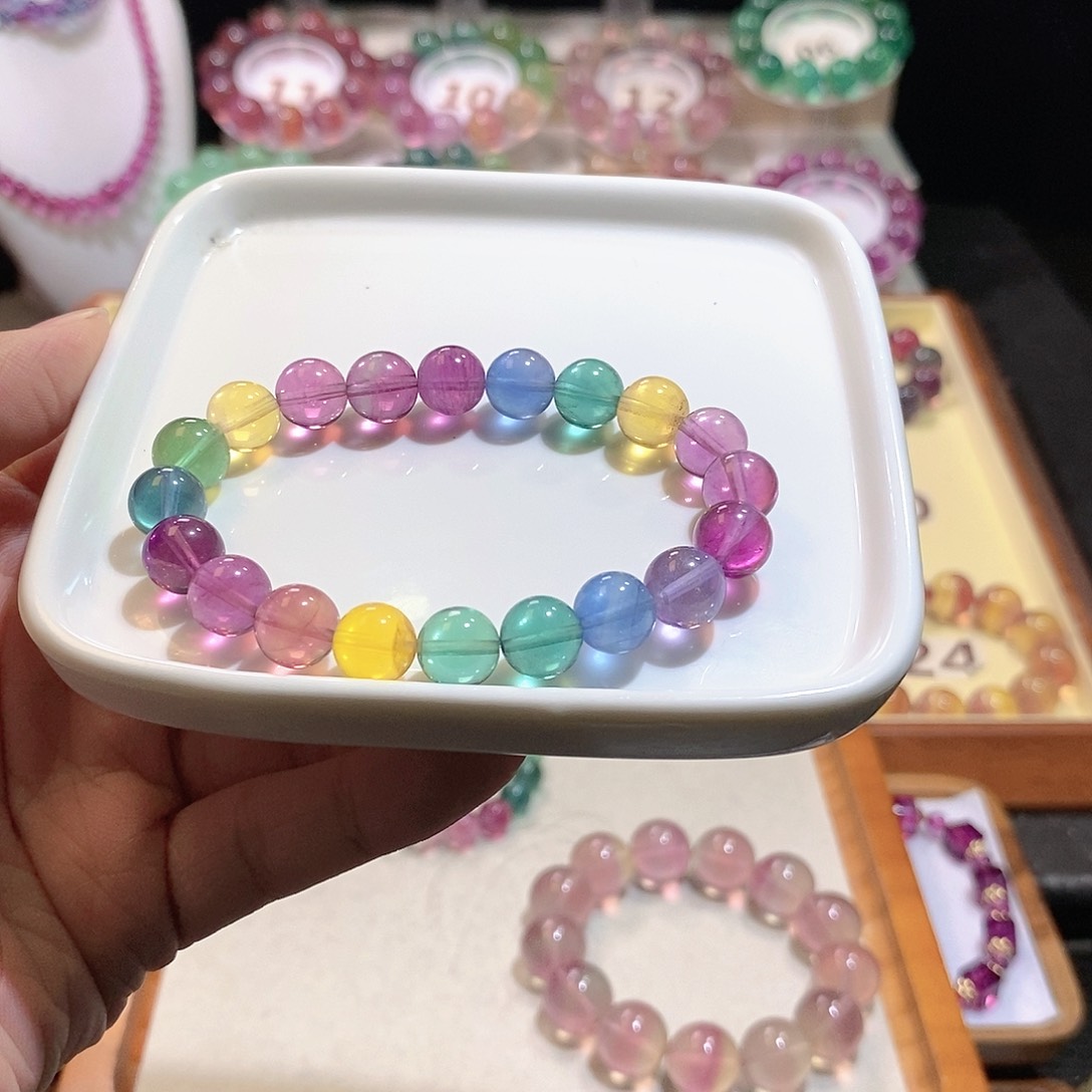 水晶手链未镶嵌用****3萤石