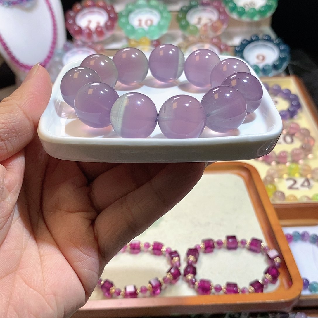 水晶手链未镶嵌紫**嘻
