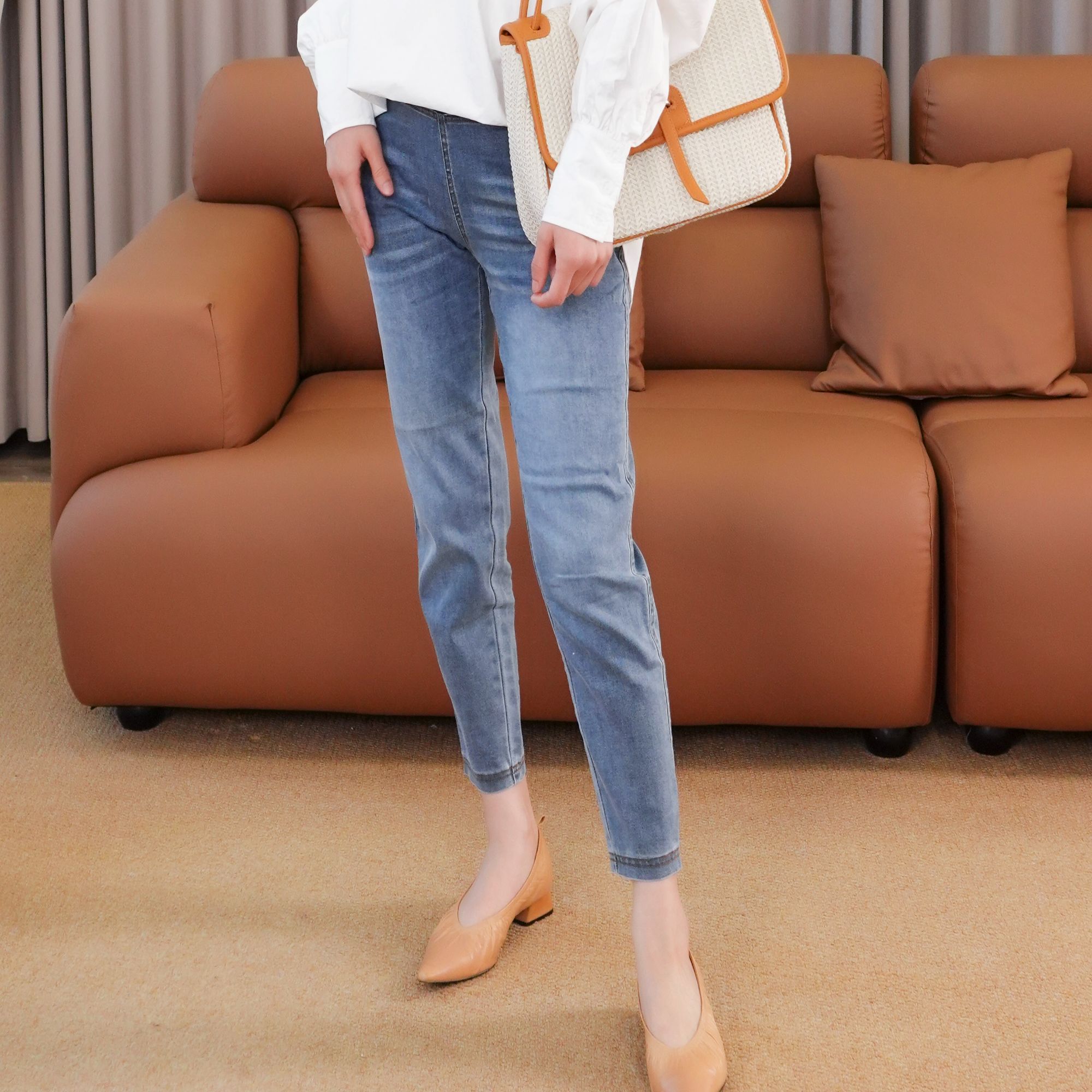 CHUN·「海湾小脚裤」春秋显瘦时尚休闲百搭修身气质设计感简约文