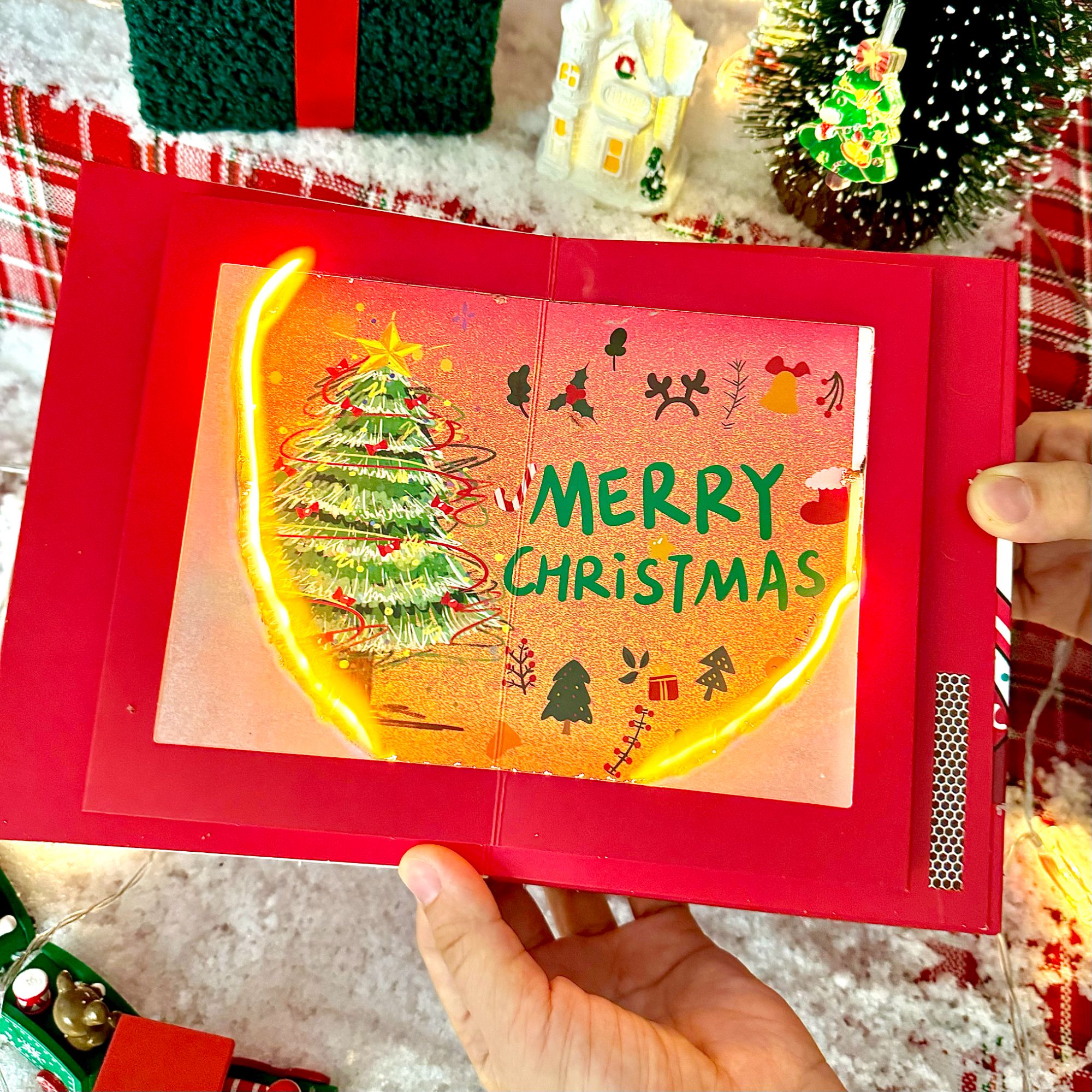 圣诞节燃烧机关糖果礼盒卡通棒棒糖棉花糖礼盒送女友送儿童