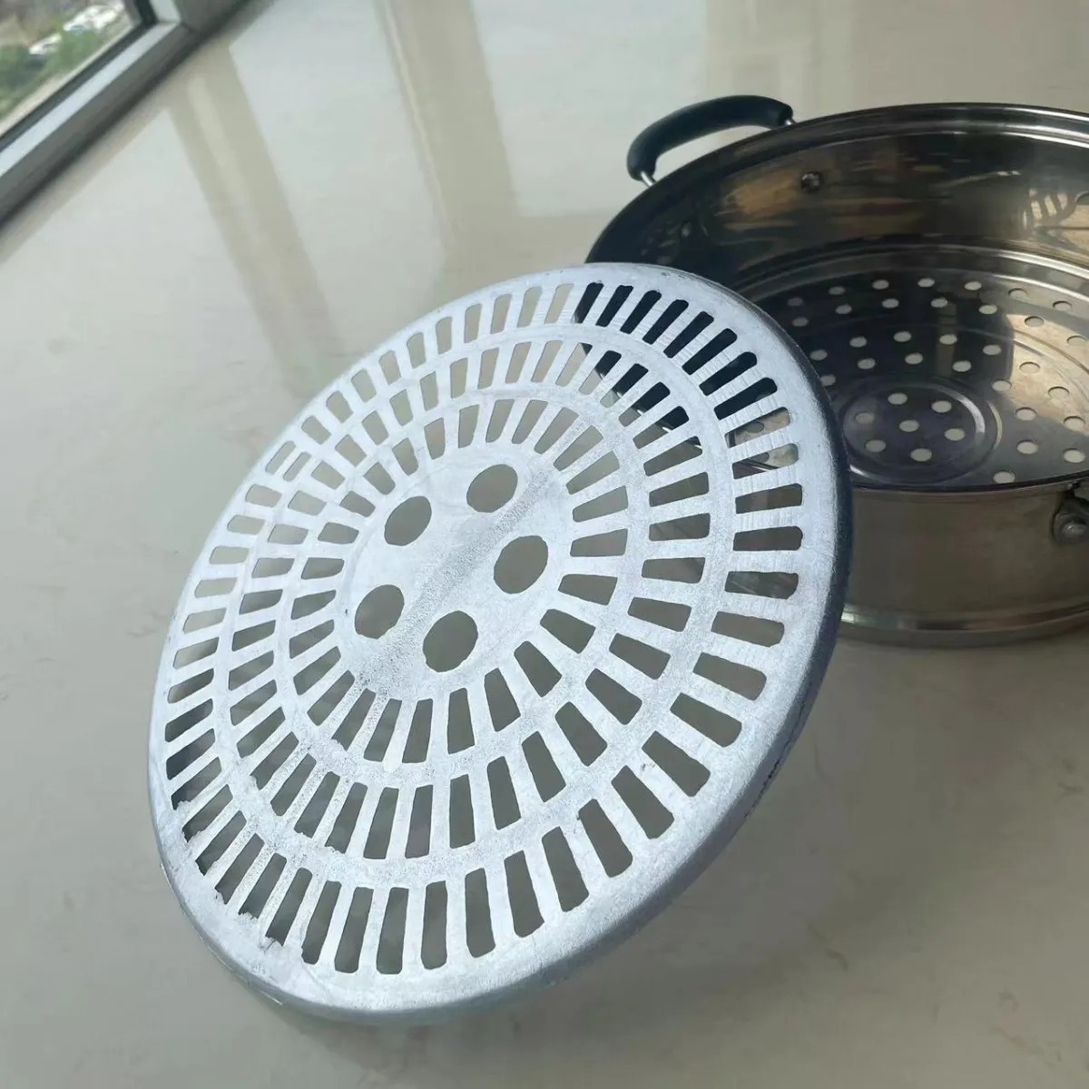 传统做工铝篦子蒸格蒸架笼屉用铝比子蒸笼垫蒸馒头不存水加厚