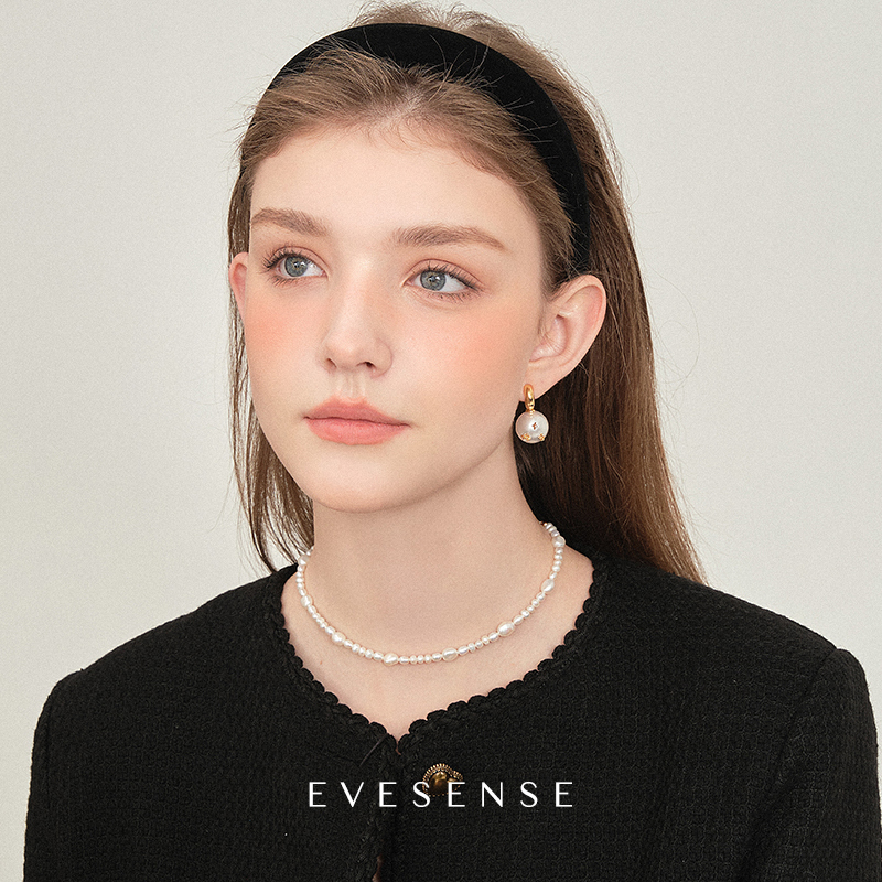EVESENSE黑色丝绒好质感法式发箍复古简约高级感发饰