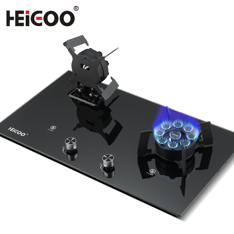 HEIGOO/黑狗九腔魔碟猛火灶翻转炉头家用燃气灶液化气天然气灶