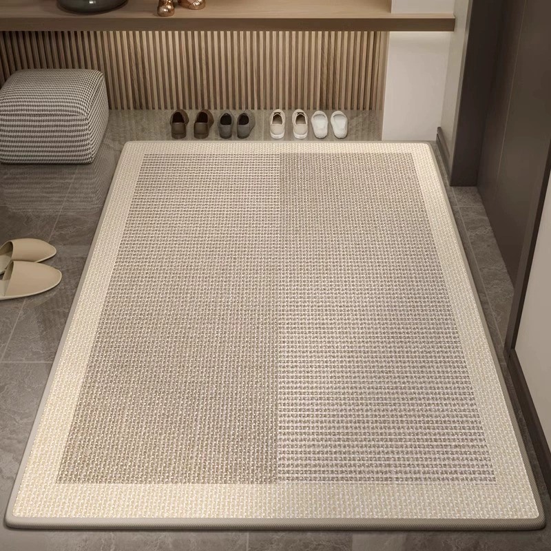 日式侘寂风大面积进门门垫可擦免洗裁剪耐脏客厅地毯地垫