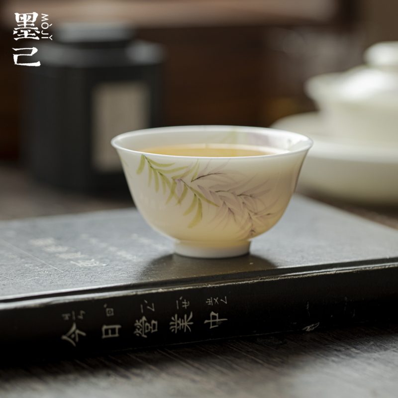 墨己 玉泥-雅颂茶杯-紫荆静婉