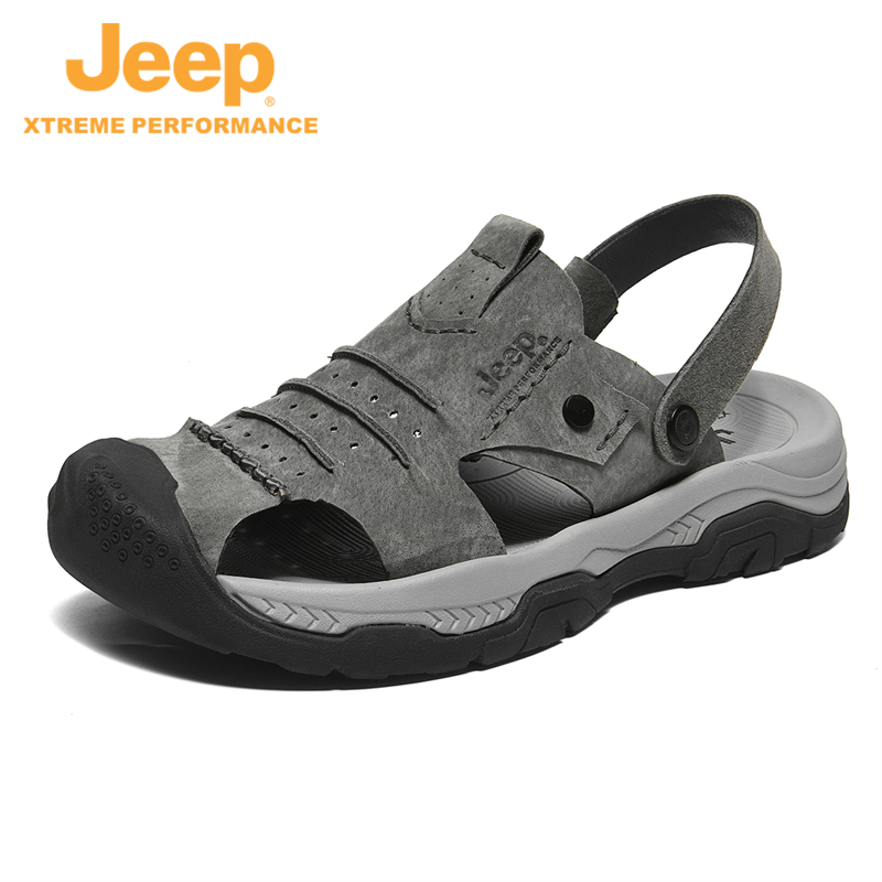 JEEP/吉普夏季新款日常户外休闲沙滩鞋轻便透气防滑耐磨徒步凉鞋 