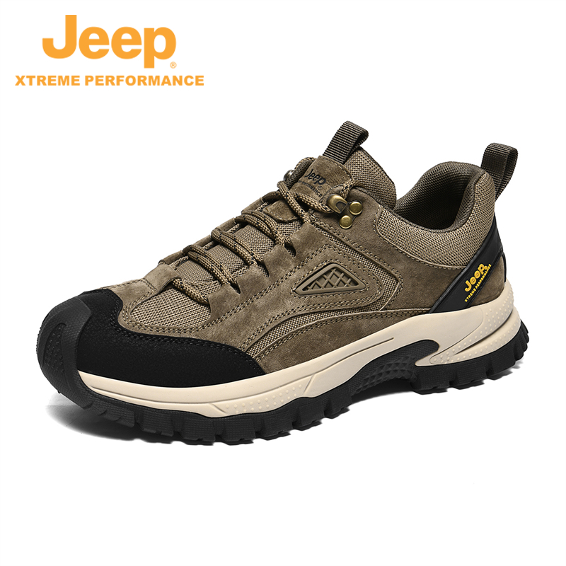 JEEP/吉普秋季男款登山鞋休闲徒步鞋男士防滑软底透气越野户外鞋 