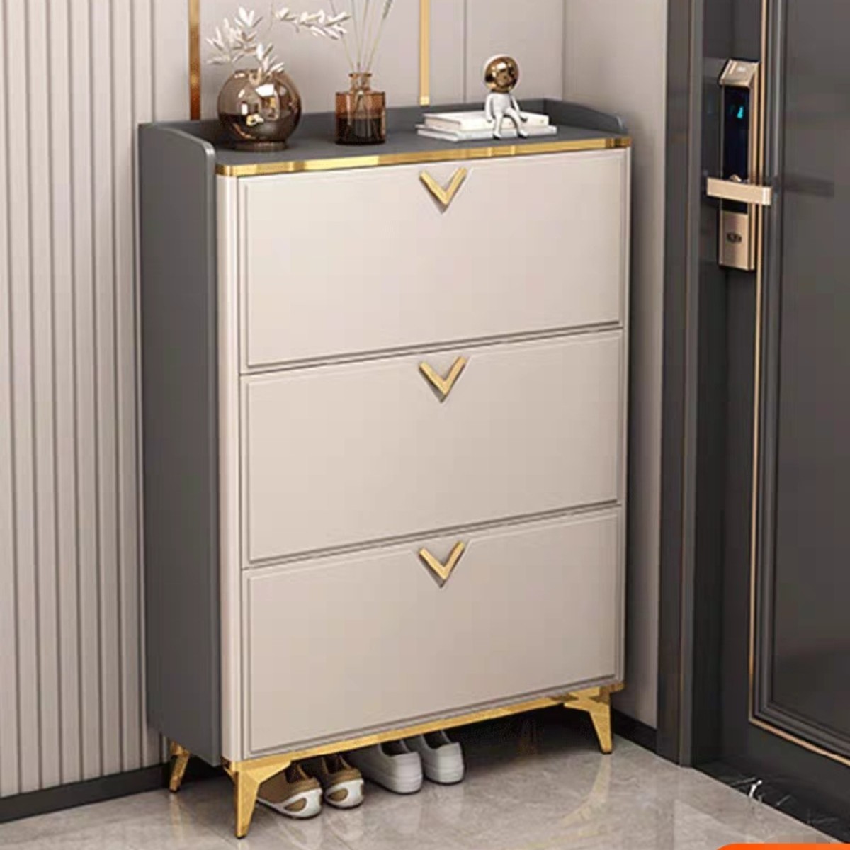 【新疆包邮】网红款家用高档鞋柜意式超薄翻斗鞋柜