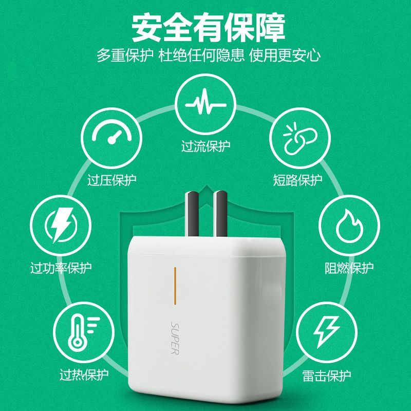 适用OPPOReno充电器头闪充充电线原装数据线Reno手机专用Typc接口