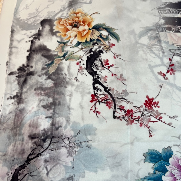 百分百桑蚕丝长巾
