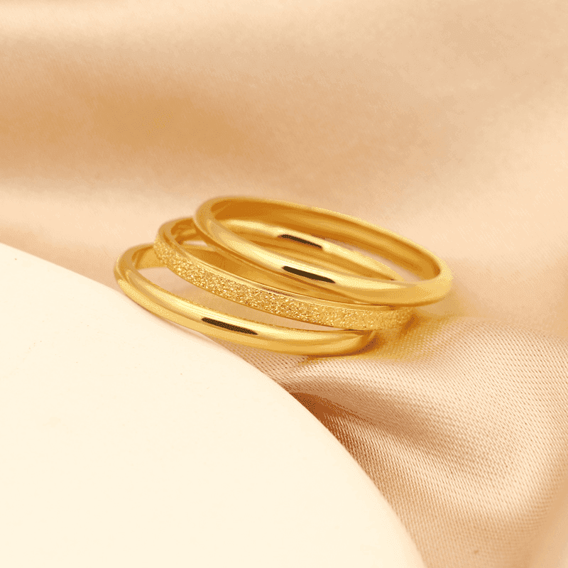 三生三世素圈简约戒指女时尚个性潮流指环【三个装】