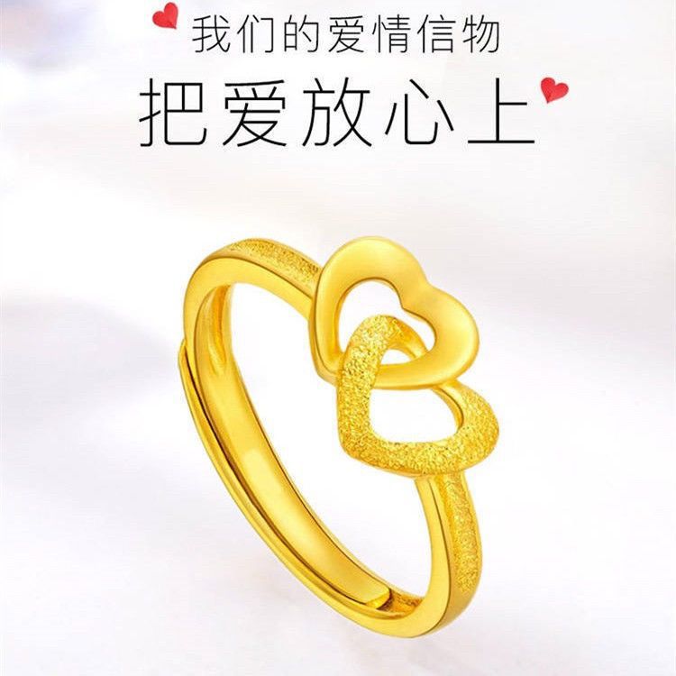 【品牌严选】时尚经典轻奢百搭款心心相印女士戒指