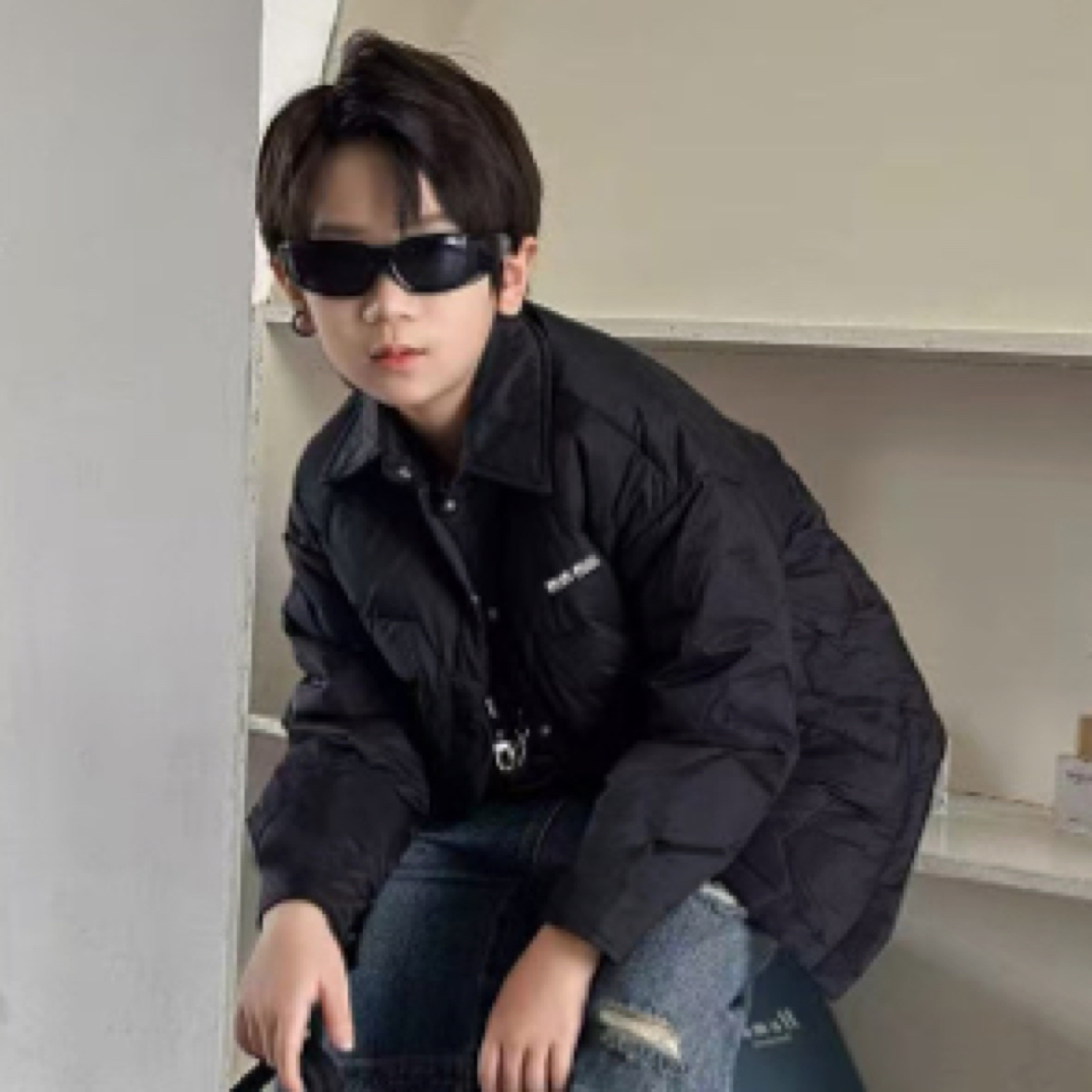 儿童棉服男童冬款保暖外套中大童轻薄校服神器