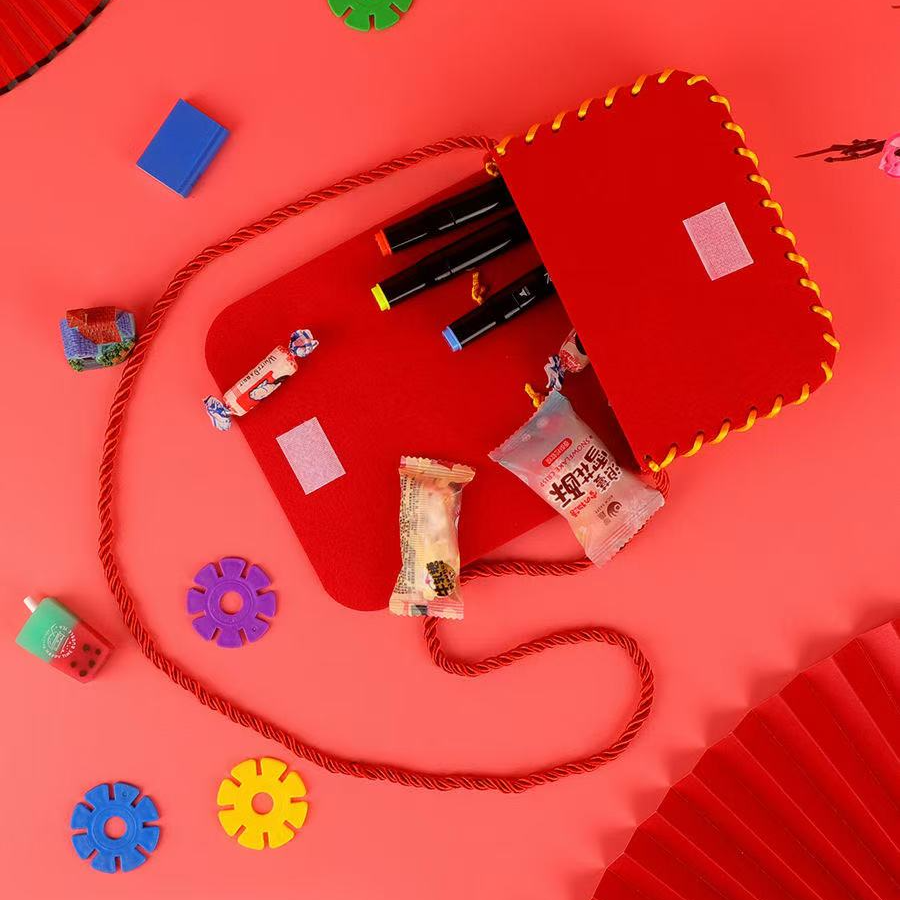 新年挎包手工幼儿园手工小挎包