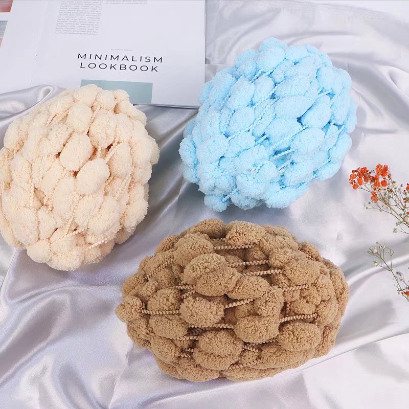 球球线沙发坐垫手工编织汽车坐垫编织柔软柔软家用毛线学生柔顺