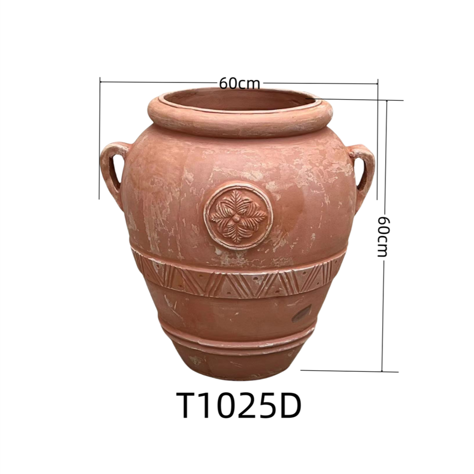 红陶罐、灰陶、神罐陶瓷花盆、外贸尾单、欧式花盆、出口盆 T1025