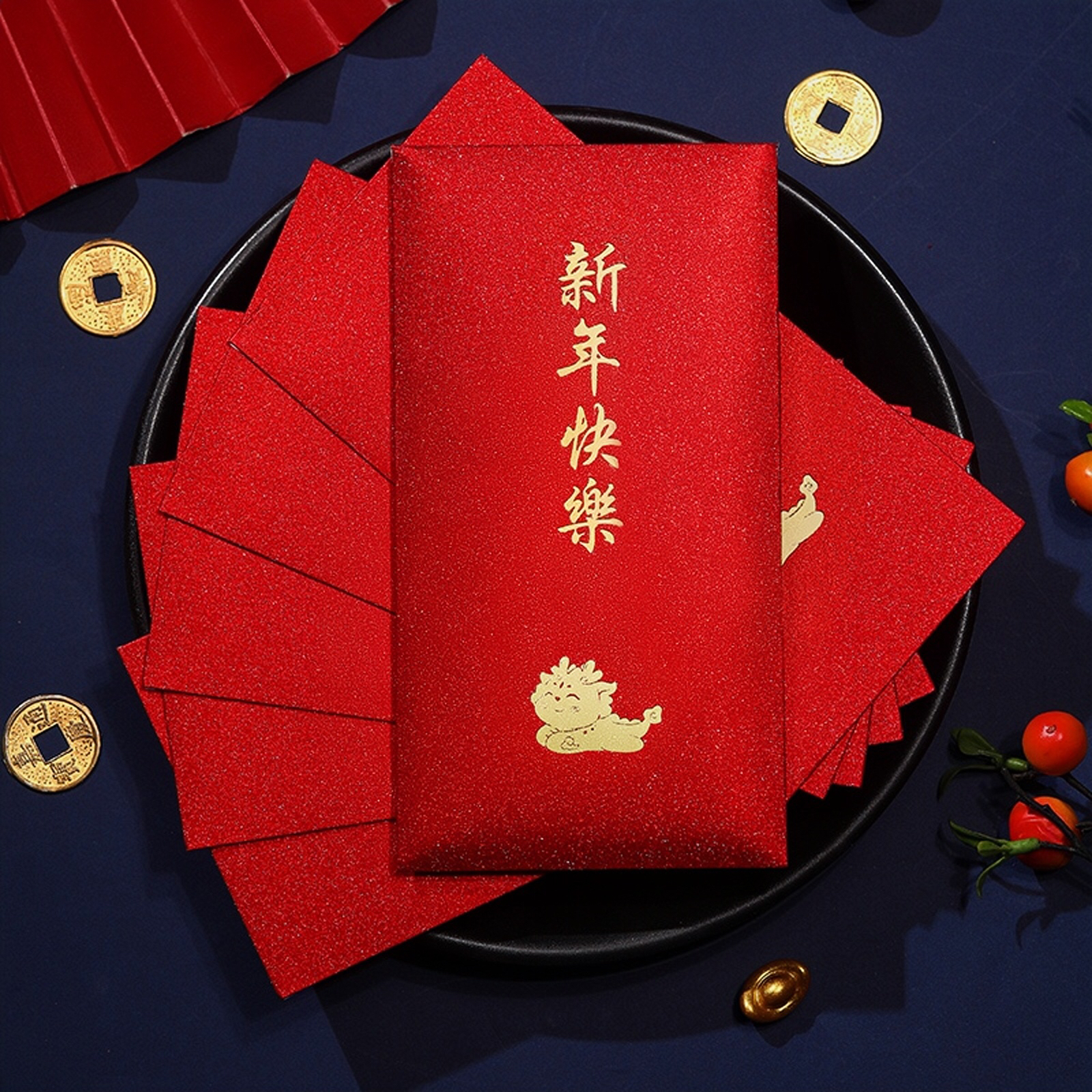 龙年新款红包2024新年过年烫金压岁包大吉大利利是封创意过年红包