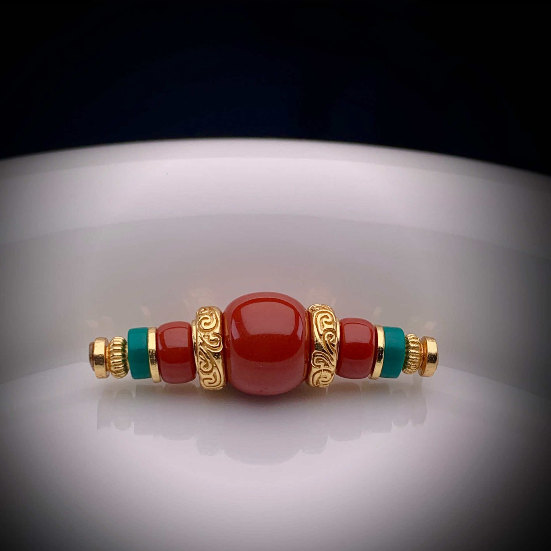 【旷野珠宝】天然川料南红配饰4-5-9-5-4尺寸满色满肉