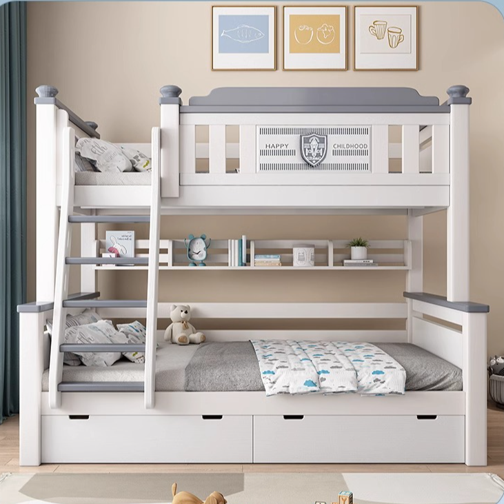 上下铺纯实木双人床男孩高低床上下床子母床双层母子床小孩双层床