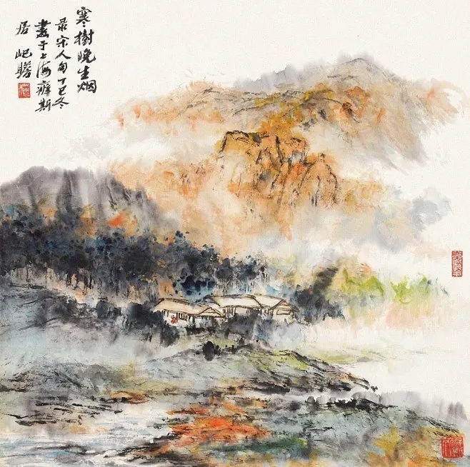 文墨美术馆3号-绘画作品张大干山水画1