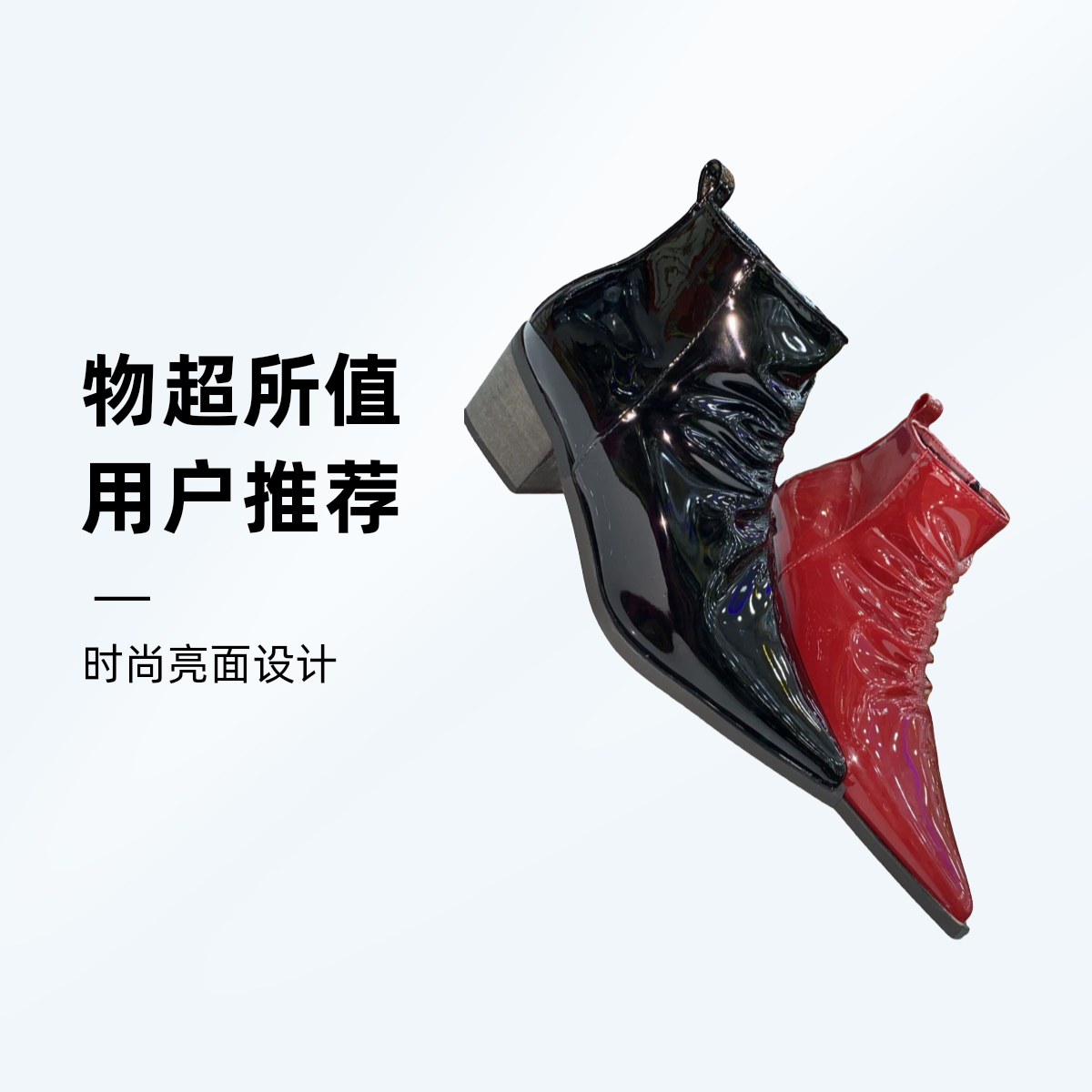 新款尖头瘦瘦靴女粗跟中跟西部牛仔靴时装欧美推推骑士短筒靴92-3