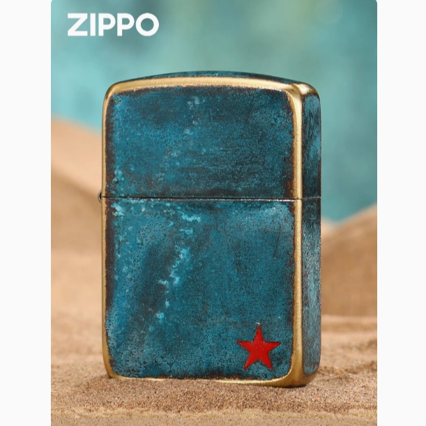 ZIPPO/之宝青铜色红五角星官方正品1941复刻军机正品打火机DYJ1