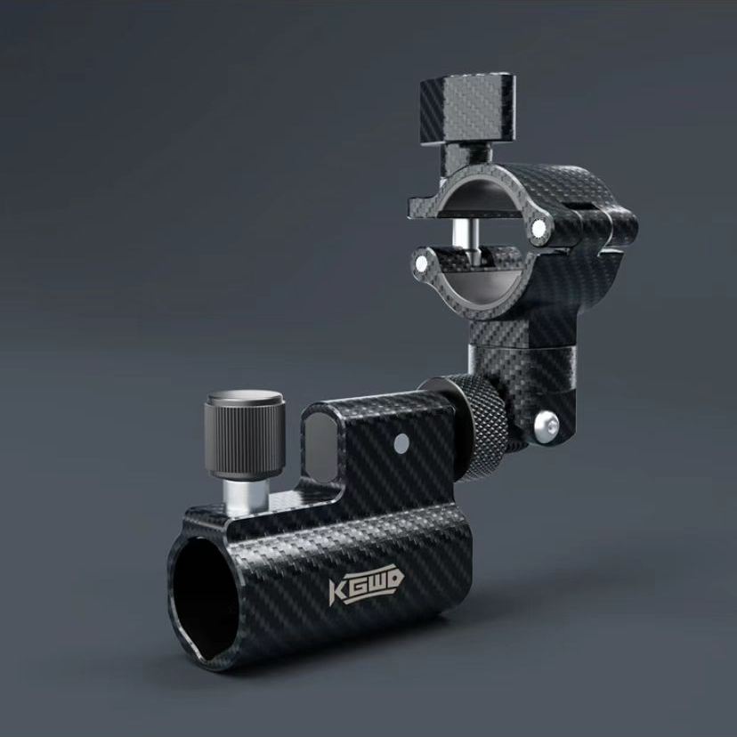 空钩悟道碳纤纹钓椅配件通用型万向炮台座多功能伞架鱼竿饵料支架