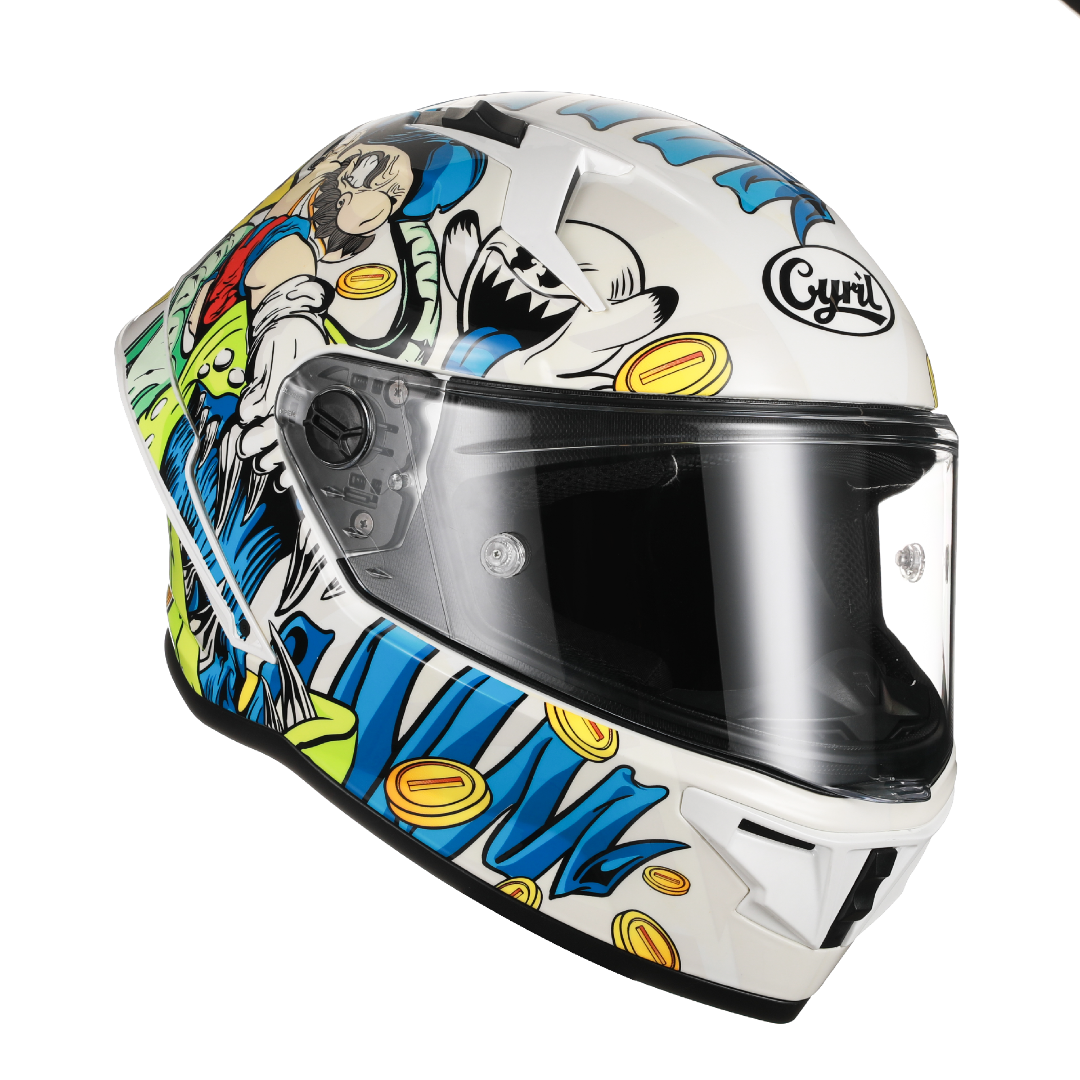 CYRIL头盔赛罗机车摩托车男女全盔大尾翼防雾骑行安全蓝牙安全帽