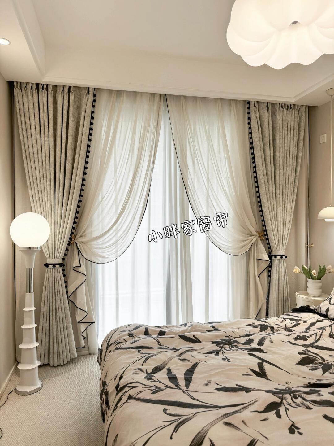 唐顿庄园复古法式奢华原版雪尼尔色织提花遮光卧室客厅窗帘奶茶灰