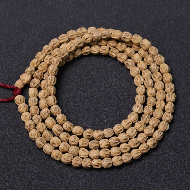 S1108-5【微切尸佗林】热振高桩鬼脸108百香籽文玩长串（送工具）