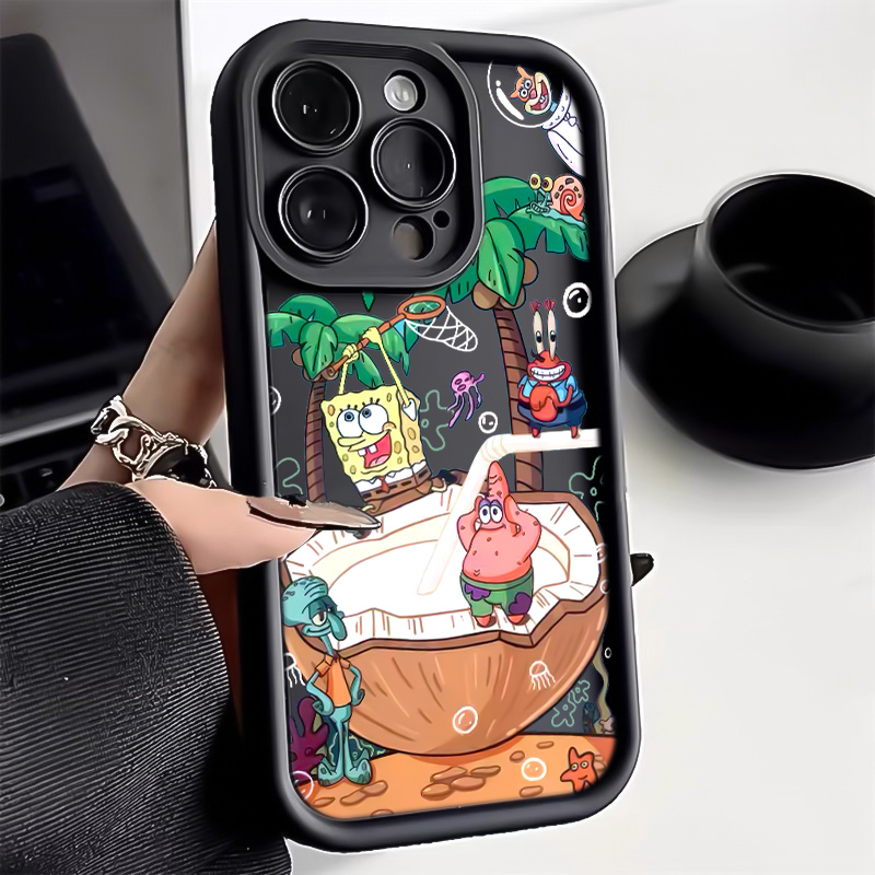 海绵宝宝iPhone14Pro全包苹果15promax卡通高级13/12趣味11手机壳