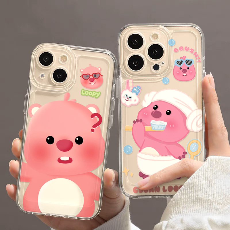 苹果iPhone14卡通海狸15promax华为小米荣耀OPPOVIVO手机壳透明13