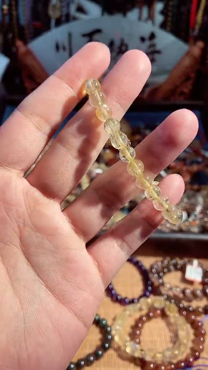 【闪购商品】发晶金发晶未镶嵌金发晶手串