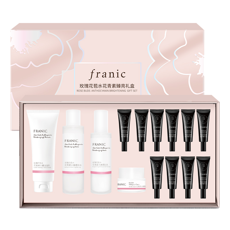 FRANIC法兰琳卡#玫瑰花苞水花青素臻亮礼盒补水、修护、保湿、养肤