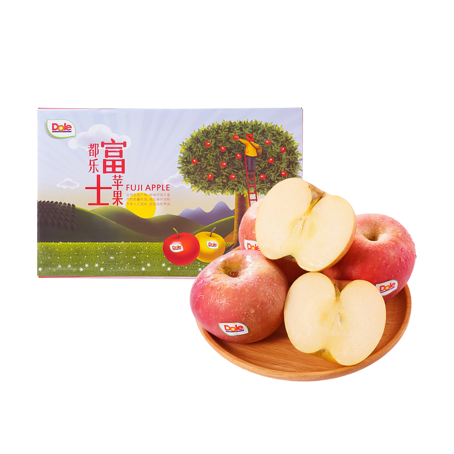 都乐 山东富士苹果礼盒 ≥4kg/箱