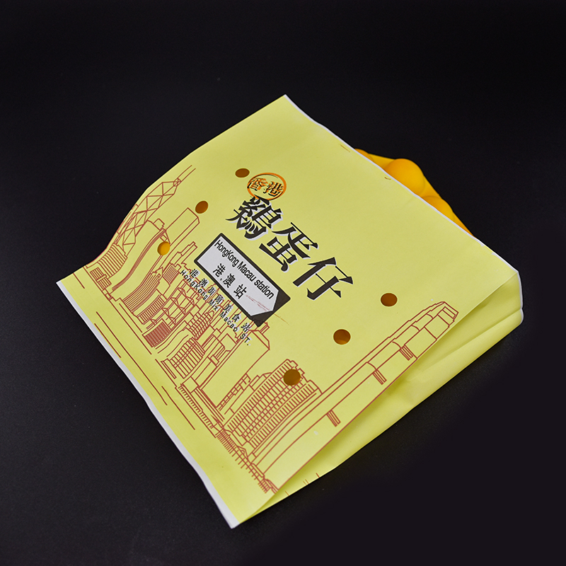 鸡蛋仔专用纸袋  食品级防油纸袋  一次性外卖打包纸袋  烘焙包装